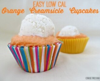 Easy Low Cal Orange Creamsicle Cupcakes