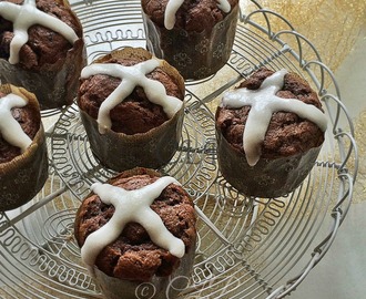 Hot Cross Chocolate Muffin | Easy Easter Recipe | Eggless Easter Muffin Recipe