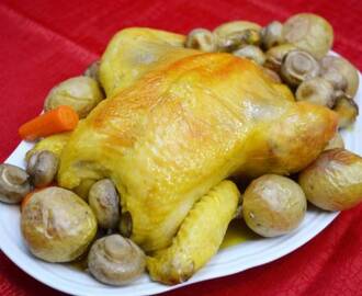 Pollo asado en una bolsa, receta para dieta