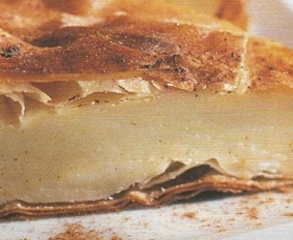Γαλατόπιτα Γιαννιώτικη γλυκιά με χοντρό σιμιγδάλι και χωριάτικο φύλλο