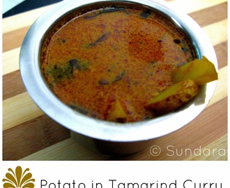 Potato Tamarind curry (urulai kizhangu puli kuzhambu)