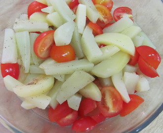 Salada de Chuchu, Batata e Tomate Cereja