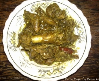 Spicy Mutton Pepper Fry |  Mutton Milagu Varuval