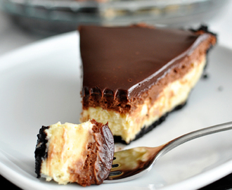 Τούρτα με cheesecake, μους & γκανάς σοκολάτας