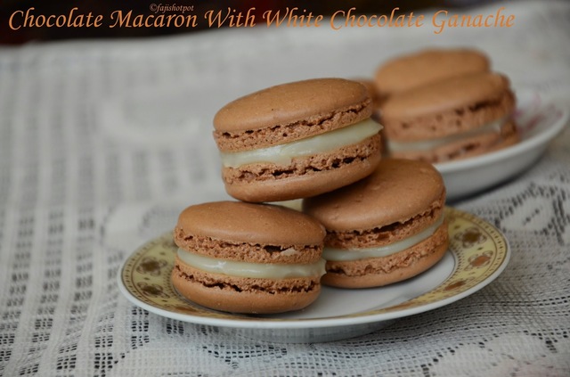 Chocolate Macaron With White Chocolate Ganache
