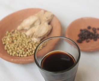 Sukku Malli Kappi with Karupatti / Dry Ginger coffee with Palm Jaggery