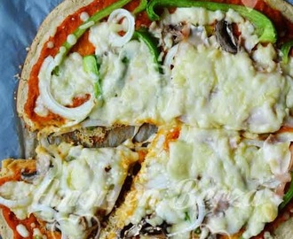 Pizza de vegetales sin gluten