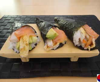 Temaki sushi, 手巻き.