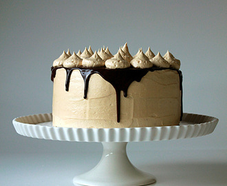 Chocolate Fudge Cake with Peanut Butter Buttercream Frosting and Chocolate Ganache