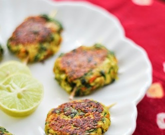 [Meatless Monday] H for Hara Bhara Kebabs (Spinach Patties) | H for Happy! + a chance to win one of  three copies of "Rainbows in the Desert and Other Stories" book