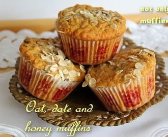 Oat, date and honey muffins