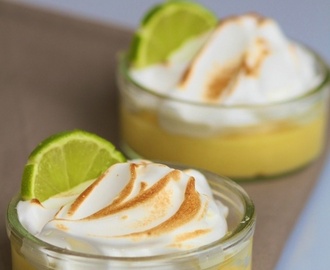 Lime curd meringué (Crème au citron vert meringuée)