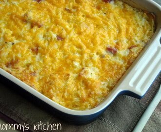 Cheesy Hashbrown Casserole with Ham "Easy Meal for a Busy Week"