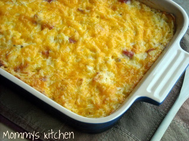 Cheesy Hashbrown Casserole with Ham "Easy Meal for a Busy Week"