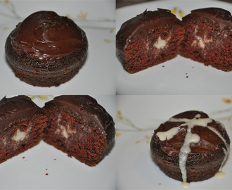 Devil's Food Cupcakes with Vanilla Cream Filling - Sweet Punch Time Again !!!