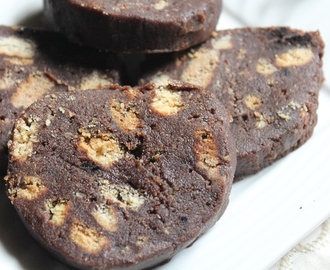 No Bake Chocolate Biscuit Log Recipe