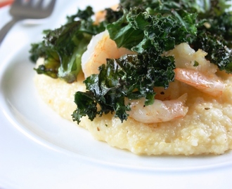 Shrimp and Grits with Kale Chips