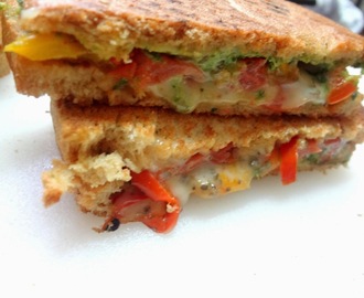 Grilled veg cheese sandwiches   ( kids recipe )