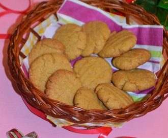Eggless Custard Cookies/ Whole Wheat Custard Cookies