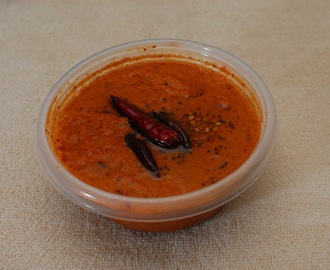 Hot and Spicy Chutney (Kaara Chutney) famous in Tamil nadu road side Idly shops