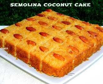 Semolina Coconut Cake (Egg less)