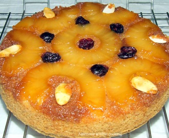 WHOLE WHEAT AND EGGLESS PINEAPPLE UPSIDE DOWN CAKE
