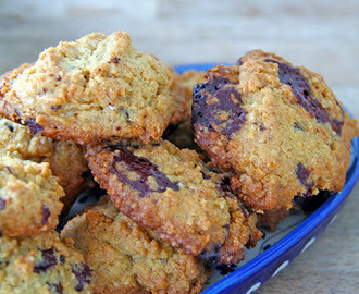 Tahini, quinoa and chocolate cookies - Μπισκότα με ταχίνι, κινόα και σοκολάτα.