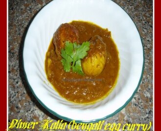 Egg Kalia ( a special bengali egg curry)