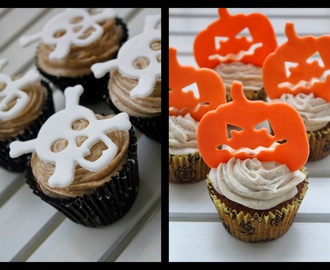 Halloweenské kořeněné dýňové cupcakes