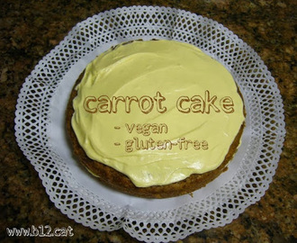 Carrot cake, vegà i sense gluten