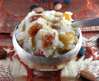 Sooji Halwa/ Badami Shira/ Fig and Almond Semolina Pudding