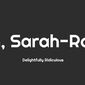 Oh, Sarah-Rose