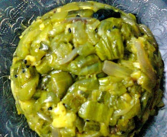 Side Dish For Roti/Paratha  - Chichinga (Snake Gourd) Curry.