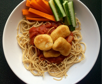 Kjøttfri mandag: spagetti med quorn og tomatsaus