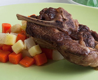 Braised Lamb Shoulder Chops with Root Vegetables