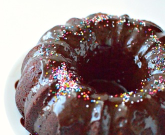 Eggless Devils Chocolate Food Cake | Chocolate Bundt Cake with Glaze