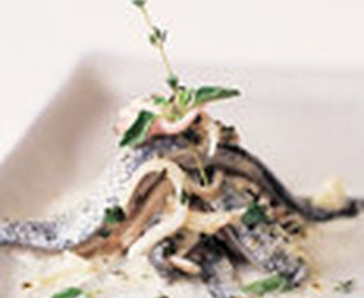 Whole Sardines with Fresh Herbs and Crème Fraîche