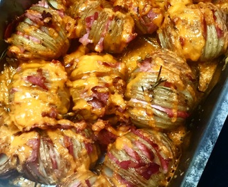 Syn Free Cheese and Bacon Hasselback Potatoes | Slimming World