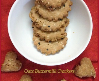 Oats Butter Milk Crackers (Wholewheat, Butterfree & Eggless) | Easy Tea time snacks