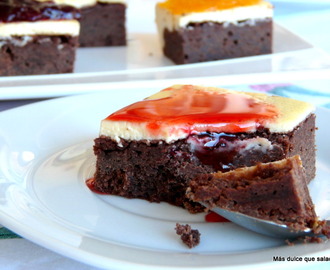 Chocolate Cheesecake Brownie.