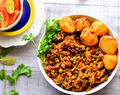 Keema Aloo Matar / Minced Mutton Curry with Potatoes and Green Peas