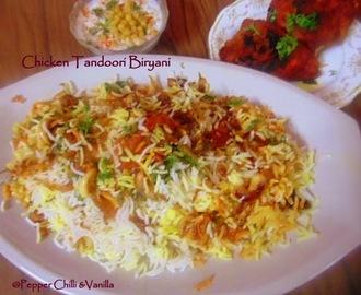 Chicken Tandoori Biryani/Tandoori Chicken Biryani.