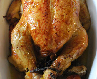 Pollo al horno relleno