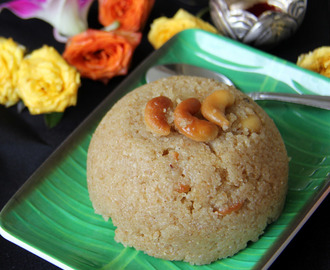 Wheat Rava Jaggery Kesari - Godumai Rava Jaggery kesari - naivedyam recipe - Pooja Recipes