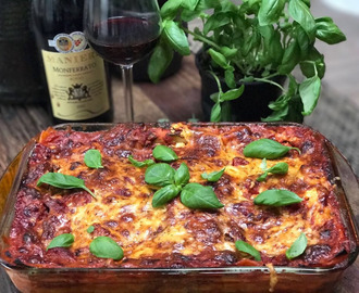 Vegetarische lasagne met courgette en aubergine - Familie over de kook