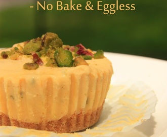 Mango Cheesecake - Eggless & No Bake!