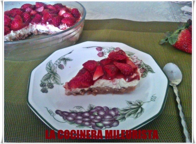 Cheesecake de fresa ( microondas )
