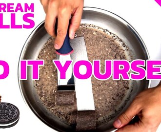 Ice Cream Rolls - DIY RECIPE | How to make Ice Cream Rolls at home - with Oreo & Brownie