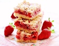 Μπάρες Φράουλας-Strawberry Crumb Bars