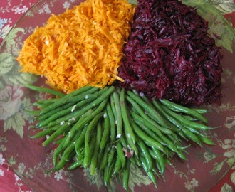 Tri-Colored Vegetable Salad with Mustard Vinaigrette